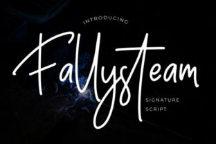 Fallysteam: A Signature Script Font for Editorial Design