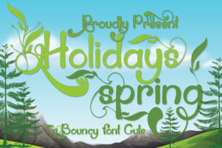 Holidays Spring Script Font for Crafters