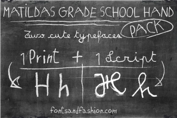 Matilda s Grade School Hand Pack Typeface for Campaigns