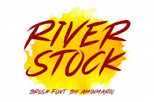 Riverstock: A Clean All Caps Script Font for Modern Editorial Design